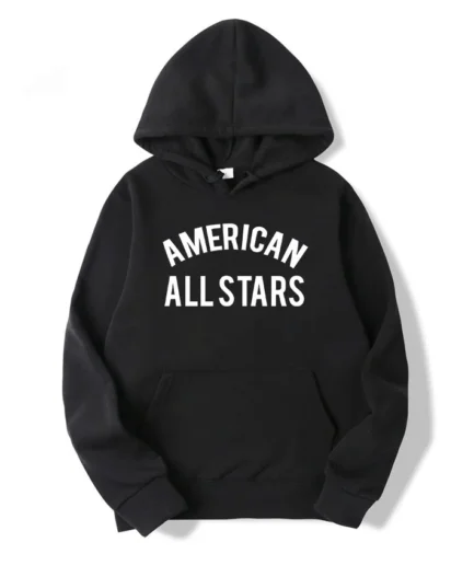 Black Essentials American All Stars Hoodie