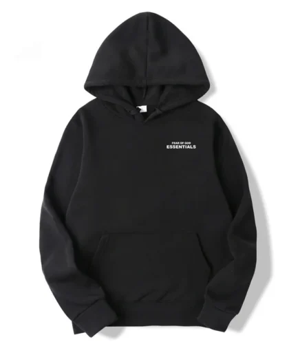 Black Essentials Fear Of God Basic Hoodie