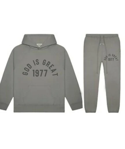 Essentials God Is Great 1977 Tracksuit Gray