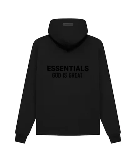 Essentials Black God Is Great Hoodie