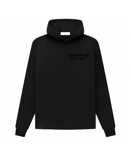 Essentials Black God Is Great Hoodie