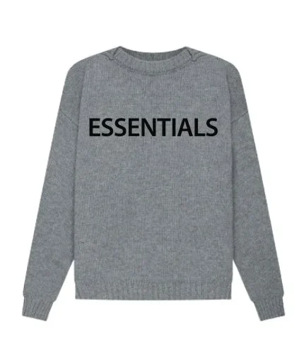 Essentials Overlapped Gray Sweatshirt