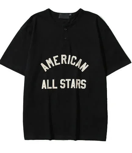 Essentials American All Best Star Henley Tee