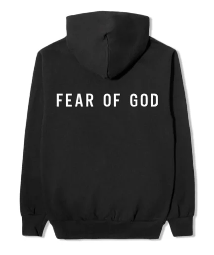 Black Fear Of God Essentials FG Logo Hoodie