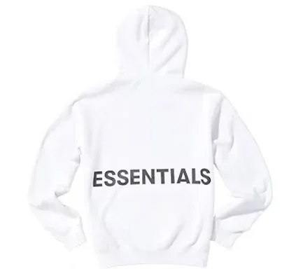 Fear of God Essentials Graphic Pullover Hoodie – White